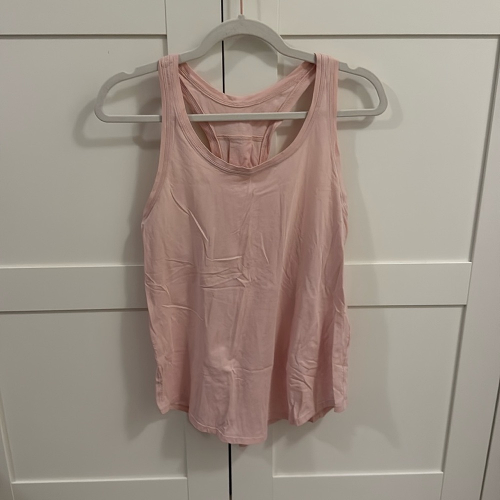 Lululemon Women's Love Tank Pleated Racerback Sleeveless Top Light Pink